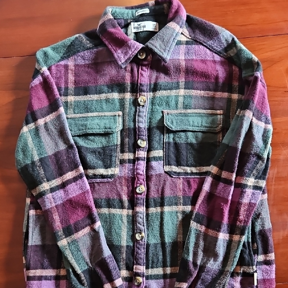 Hollister Multicolor Plaid Button Down Shirt